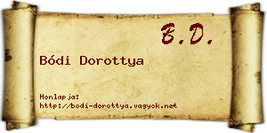 Bódi Dorottya névjegykártya