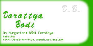 dorottya bodi business card