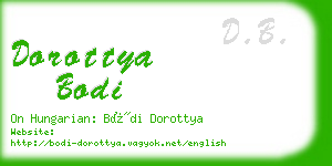 dorottya bodi business card